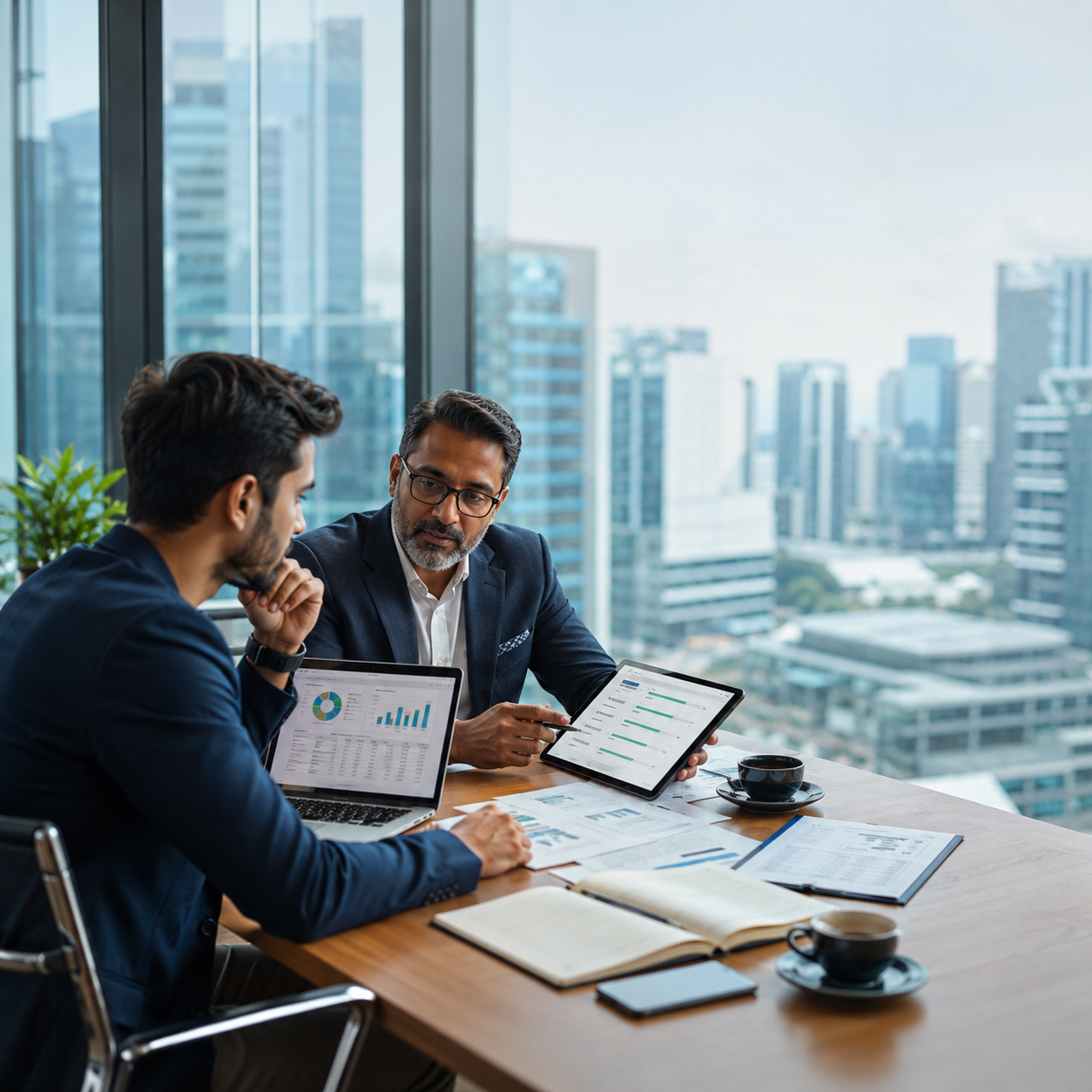 Finurge advisor reviewing loan options with a client